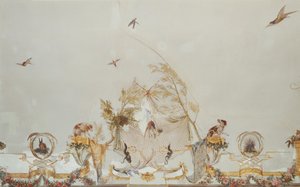 The Grande Singerie、詳細、1735年頃（壁画） 作： Christophe Huet