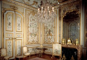 クリストフ・ユエ（1700-1759）による「猿の内閣」または「ラ・グランド・シングリー」の眺め 1737年 シャンティイ、コンデ美術館
