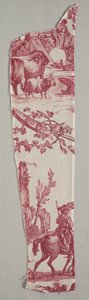 銅版印刷された綿の断片、c。 1789年。 作： Christophe Philippe Oberkampf