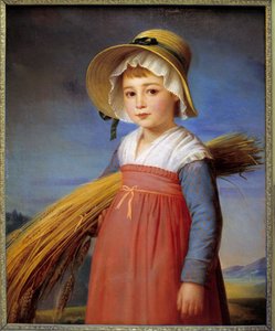 La petite gleaneuse クリストフ・ドゥジョルジュ（1786-1854）の絵画 19世紀 クレルモン・フェランのバルゴアン美術館（クレルモン・フェラン 作： Christophe Thomas Degeorge