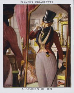 1822年のファッション（カラーリトグラフ 作： Christopher (after) Clark