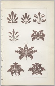 装飾デザインの芸術：付録付き、花が開く日の時間を示す、Day＆Son、ロンドン、1862年発行 作： Christopher Dresser