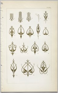 装飾デザインの芸術：付録付き、花が開く日の時間を示す、Day＆Son、ロンドン、1862年発行 作： Christopher Dresser