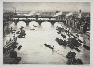 ロンドン橋 作： Christopher Richard Wynne Nevinson