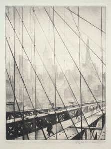 ブルックリン橋を望む 作： Christopher Richard Wynne Nevinson