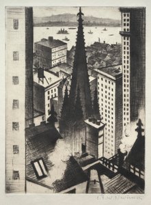 ニューヨーク神殿 作： Christopher Richard Wynne Nevinson