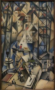 古いポート 作： Christopher Richard Wynne Nevinson