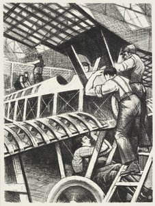 部品の組み立て、1917 作： Christopher Richard Wynne Nevinson