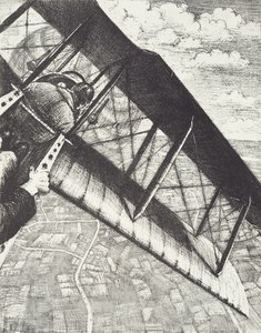 4000フィートでの銀行取引、c。 1918年（リトグラフ） 作： Christopher Richard Wynne Nevinson