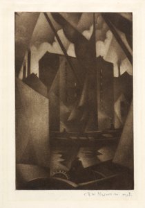 ドック、1918年 作： Christopher Richard Wynne Nevinson