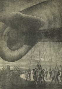 1918年の夜の観測風船の運搬