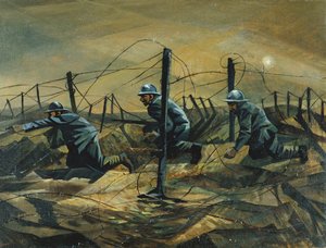 塹壕で、1917 作： Christopher Richard Wynne Nevinson