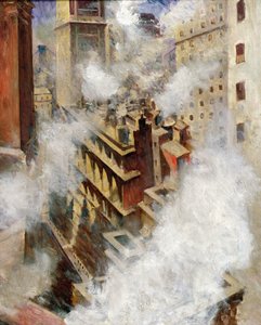 ニューヨーク（油彩・キャンバス 作： Christopher Richard Wynne Nevinson
