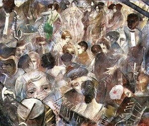 ナイトクラブ、1928年頃 作： Christopher Richard Wynne Nevinson