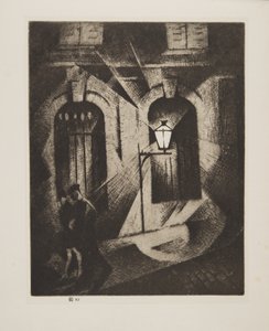 不吉なパリの夜、1929年（エッチング） 作： Christopher Richard Wynne Nevinson