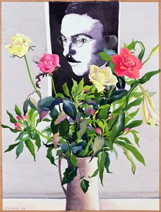 フェルナンドペソア（1888-1935）、バラとユリ（紙にトイレ）