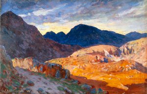 ウェールズの丘の夕日」1893年～1934年