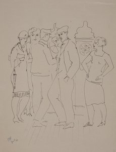 マルセイユのバー、6月14日 作： Christopher Wood