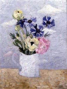 白いマグカップに花 作： Christopher Wood
