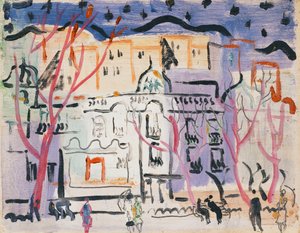 南フランスのストリートシーン 作： Christopher Wood