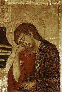 クルシフィクス。聖ヨハネのディテール（木にテンペラ 作： Cimabue
