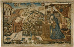 受胎告知 作： Circle of Andrea Mantegna
