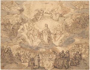 天の女王、聖母 作： Circle of Francesco Vanni