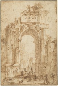 ティトゥスの凱旋門 作： Circle of Giovanni Paolo Panini