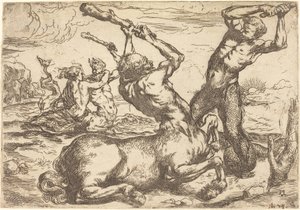 ケンタウロスとトリトンの戦い 作： Circle of Jusepe de Ribera