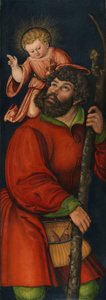 ドイツ語：Der heilige Christophorus 聖クリストファー 作： ルーカスクラナッハ長老のサークル
