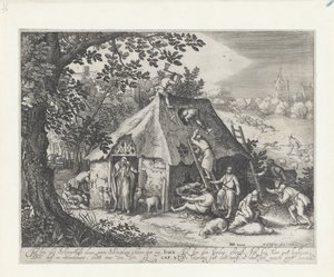 羊小屋のキリスト 作： Claes Jansz. Visscher (II)