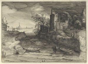 スループのある風景 オランダの風景（シリーズタイトル） Amaeniores Aliquot Regiunculae (オブジェクトのシリーズ タイトル)
