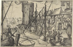 魚市場 作： Claes Jansz. Visscher (II)