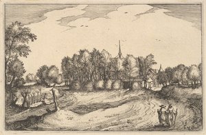 Regiunculaeの町といくつかのブラバント公国の修道院プレート13。 1610年。 作： Claes Jansz Visscher