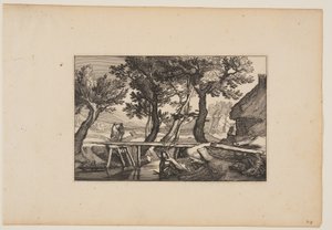 風景」より「木造の橋 作： Claes Jansz. Visscher