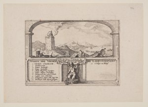 ザントフォールトの烽火、ハーレム近郊の眺めより（Plaisante Plaetsen） 作： Claes Jansz. Visscher