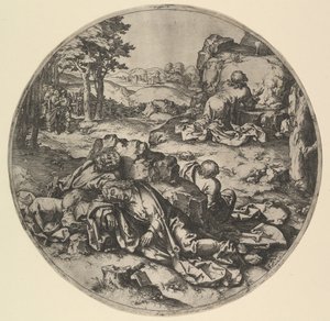 ゲッセマネのキリスト像、17世紀。 作： Claes Jansz Visscher