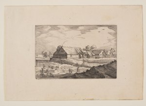 ハールレム近郊の農場と漂白畑（プレザンテ・プラエッセンより） 作： Claes Jansz. Visscher