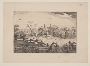 父の宿、ハールレム周辺の景色より（プレザンテ・プラエッセン） 作： Claes Jansz. Visscher