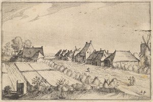 Regiunculaeの町といくつかのブラバント公国からのフィールドとロードプレート8。 1610年。 作： Claes Jansz Visscher