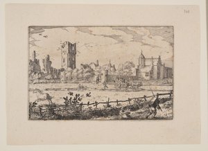 ハールレム近郊のクリーフの家（ハールレム近郊の風景より）（Plaisante Plaetsen 作： Claes Jansz. Visscher