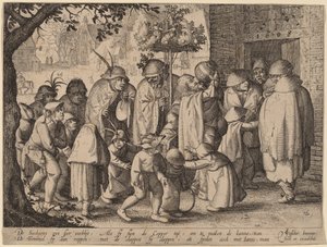 ハンセン病患者の饗宴の行列 作： Claes Jansz Visscher