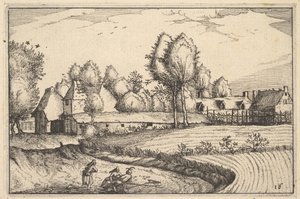 Regiunculaeの町といくつかのブラバント公国からのプレート16に沿ったフィールドロード。 1610年。