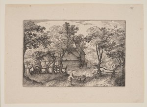 ヘームステーデに向かう道、ハーレム近郊の風景より（Plaisante Plaetsen） 作： Claes Jansz. Visscher