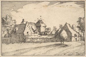 Regiunculaeの町といくつかのブラバント公国からの壁に囲まれたファームプレート11。 1610年。