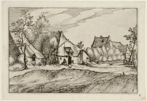 村の農場、農場、カントリーハウス、素朴な村の写真8枚目 (Praediorum villarum et rusticarum casularum icones) 作： Claes Jansz. Visscher II