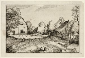 農場、カントリーハウス、素朴な村の写真（Praediorum villarum et rusticarum casularum icones）』から6枚目の「スワンの宿」。 作： Claes Jansz. Visscher II