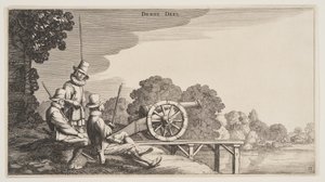 風景』（プレイサンテ・ランチャッペン）より「3人の砲手 作： Claes Jansz. Visscher II
