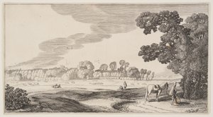 牧草地の眺め（Playsante Lantschappenより） 作： Claes Jansz. Visscher II