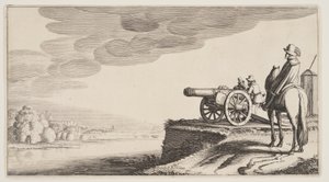 風景（プレイサンテ・ランツシャッペン）より「川の監視塔 作： Claes Jansz. Visscher II